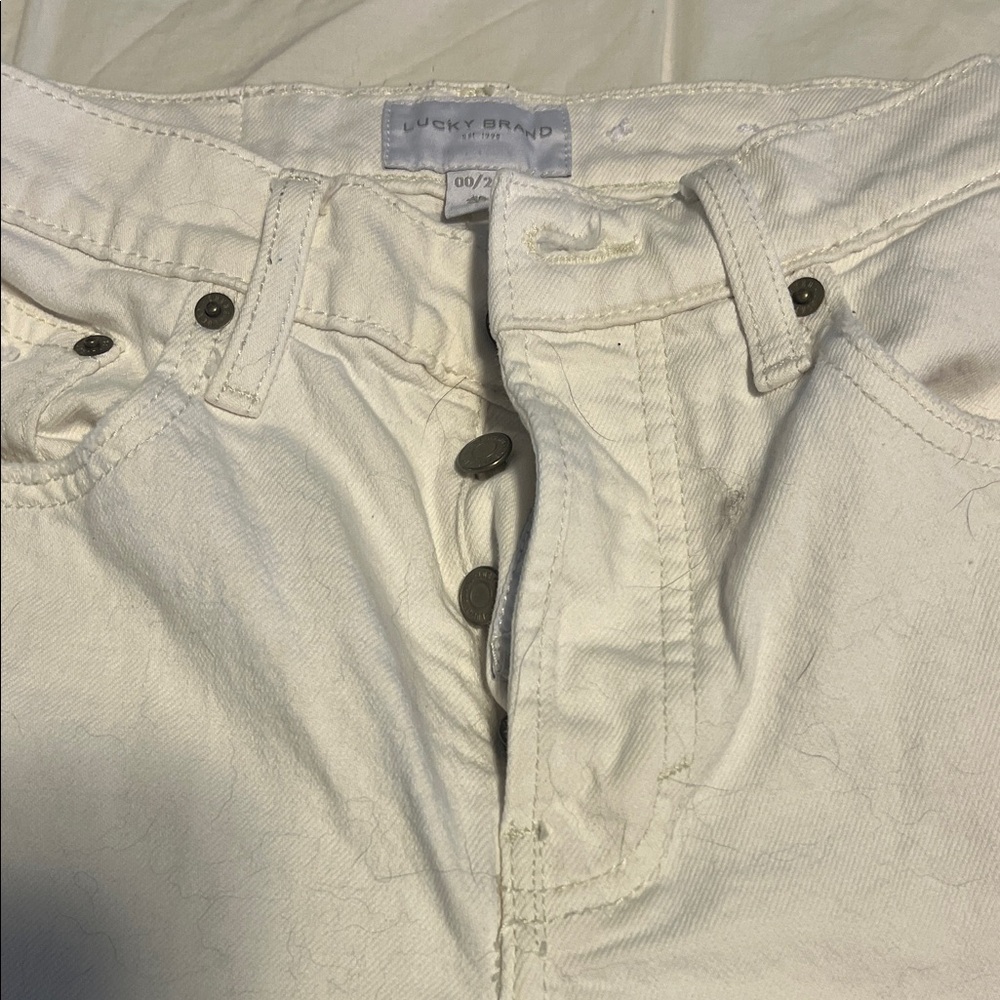 Lucky Brand Men's Off-White Slim Button-Fly Jeans